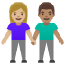 woman and man holding hands, medium-light skin tone, medium skin tone